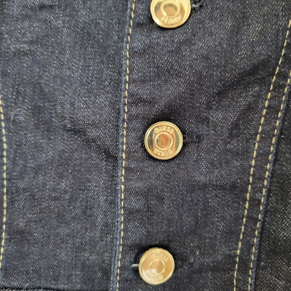 Guess Tie Hem Blue Denim Romper playsuit retro pinup vintage style SZ xs - Picture 4 of 9